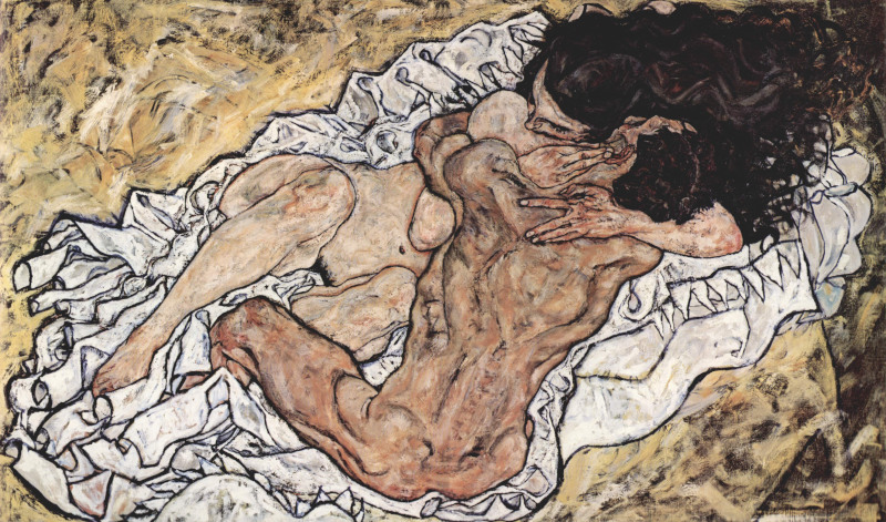 Dessin de portrait au trait par Egon Schiele